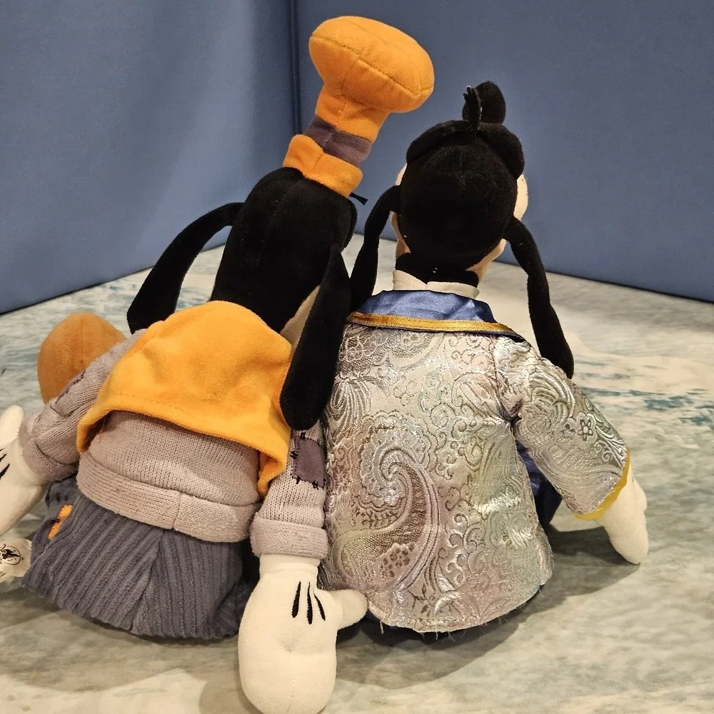 Disney Parks WDW 50th Anniversary Goofy Plush Bundle With Goofy 90th Birthday
